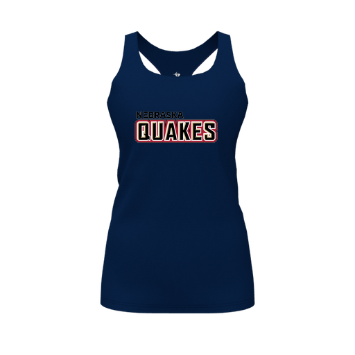 [FT0TRBNV-FYS-LOGO1] Decker Racerback Tank Top (Female Youth S, Navy, Logo 1)