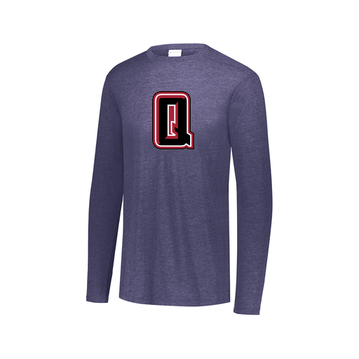 [FTLCUBNV-AXS-LOGO2] Decker Men's Tri-Blend T-Shirt - Long Sleeve (Adult XS, Navy, Logo 2)