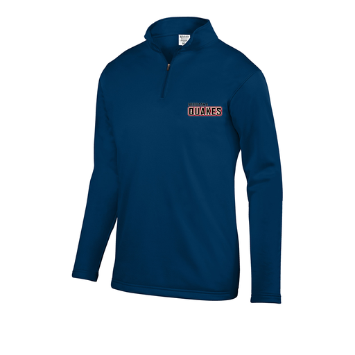 [FOLQFFNV-AS-LOGO1] Decker Men's FlexFleece 1/4 Zip (Adult S, Navy, Logo 1)