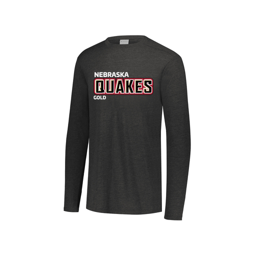 [FTLCUBBK-YS-LOGO3] Decker Youth Tri-Blend T-Shirt - Long Sleeve (Youth S, Black, Logo 3)