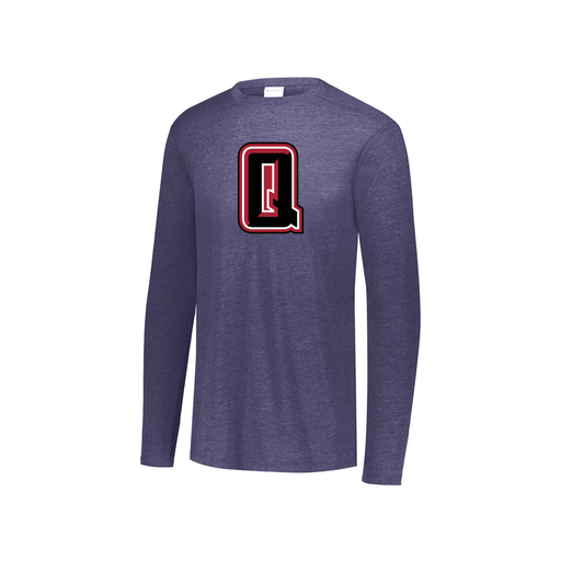 [FTLCUBNV-YS-LOGO2] Decker Youth Tri-Blend T-Shirt - Long Sleeve (Youth S, Navy, Logo 2)